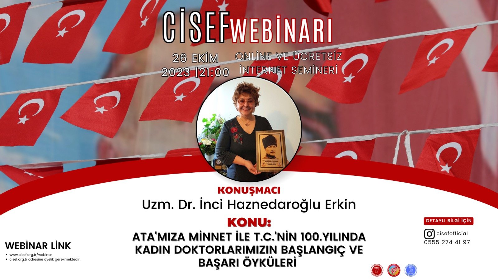 ATA'mıza Minnet İle Türkiye Cumhuriyeti'nin 100. Yılında Kadın Doktorlarımızın Başlangıç ve Başarı Öyküleri